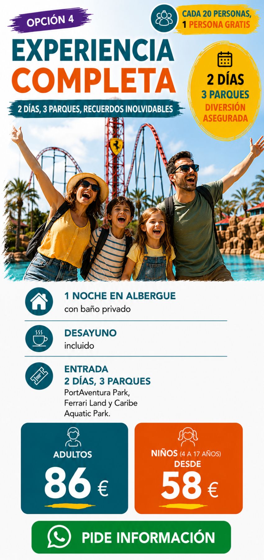 Grupos PortAventura Opci&oacute;n 4