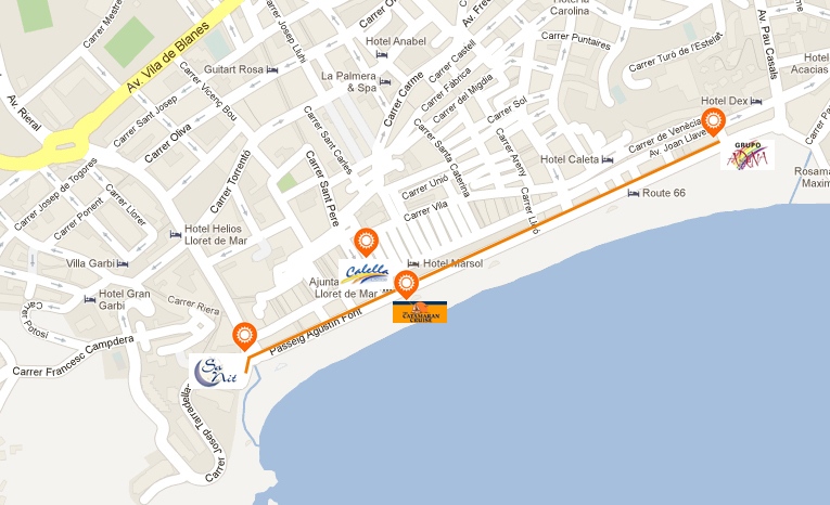 Mapa Lloret de Mar